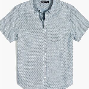 J Crew Men's Blue Geometric Shirt Chambray